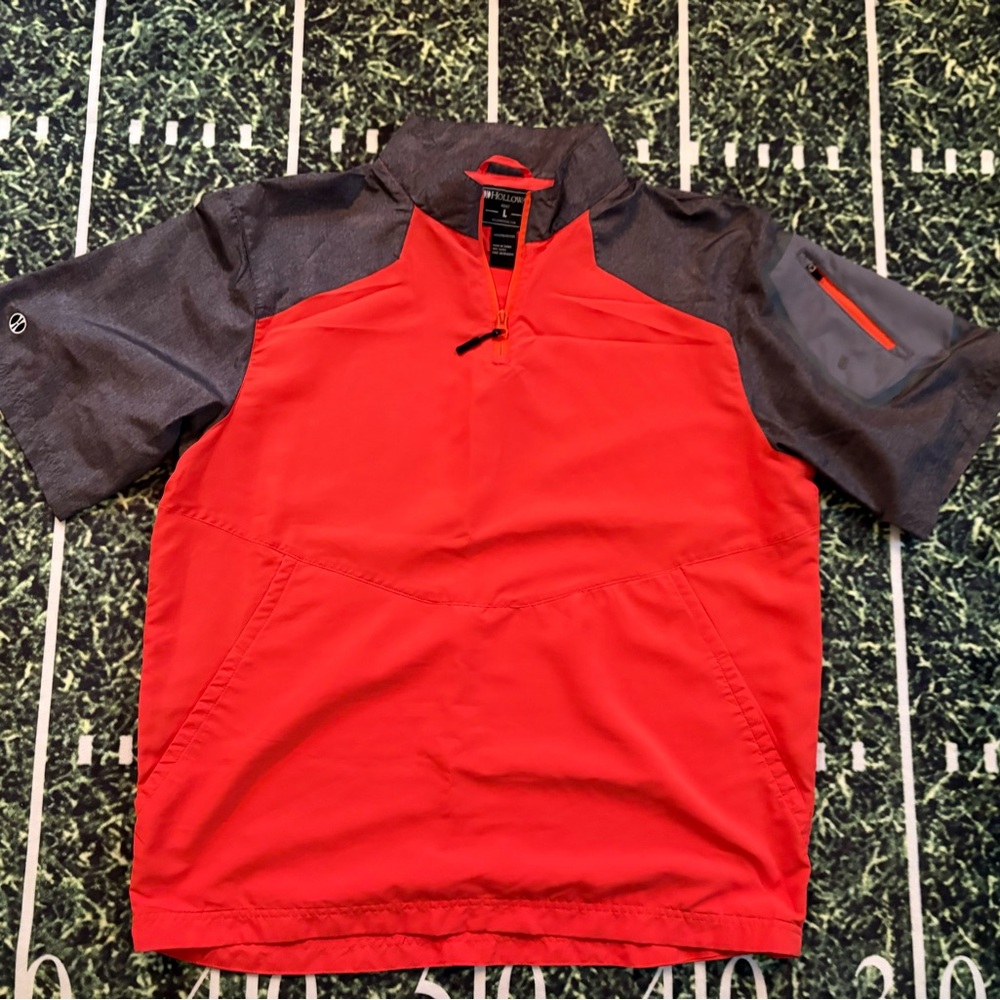 Holloway Orange Pullover Size Large LIKE NEW Quarter Zip